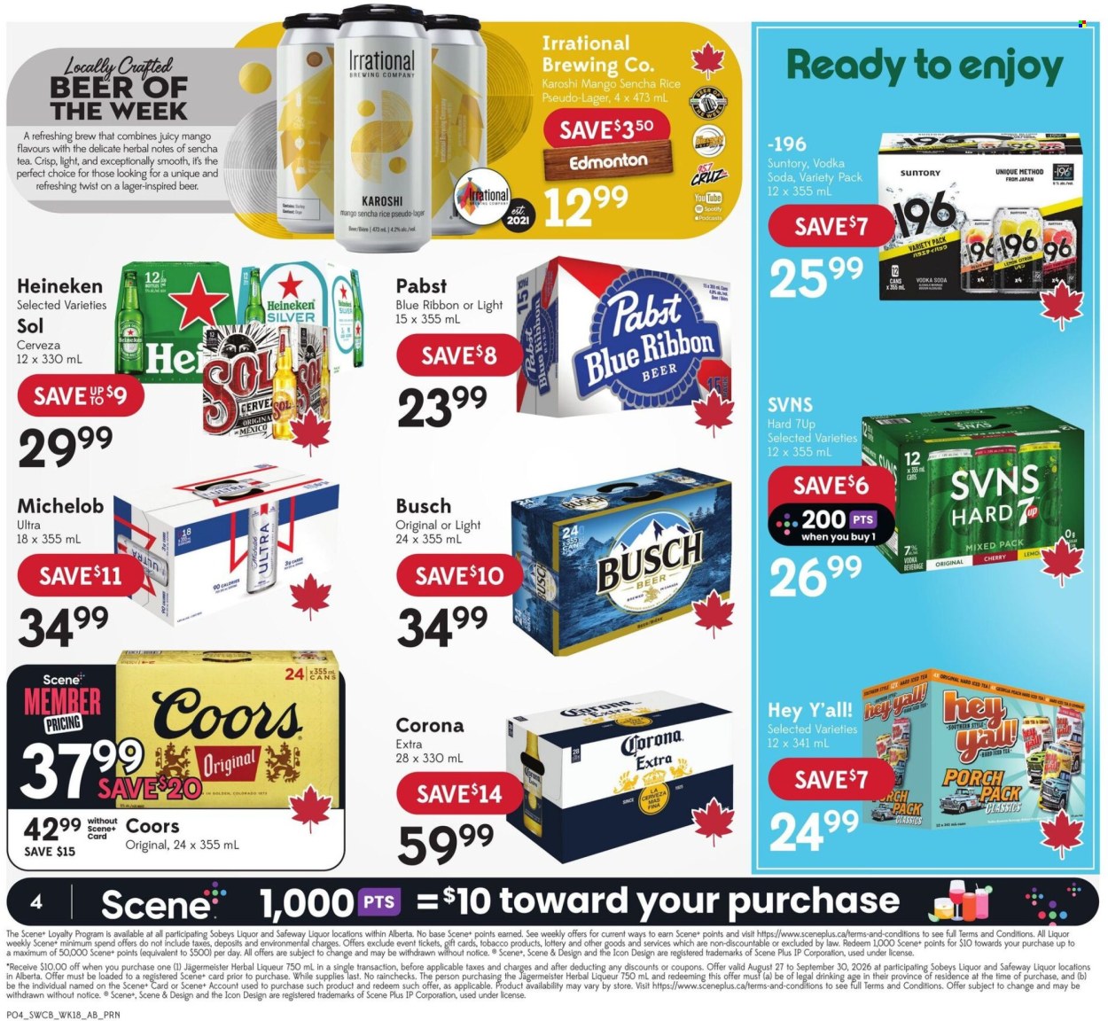Circulaire Sobeys Liquor - 27 Août 2026 - 02 Septembre 2026. Page 5