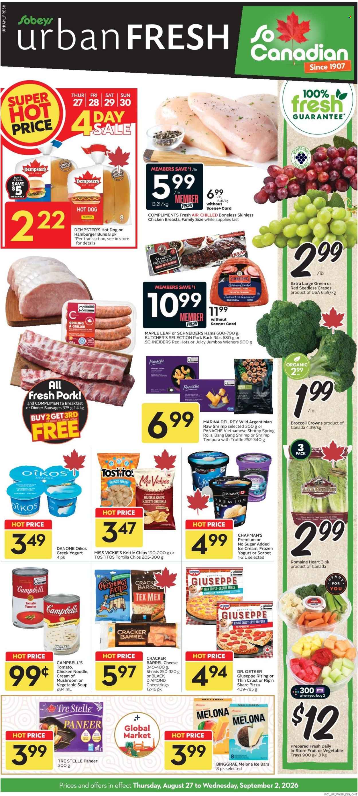 Circulaire Sobeys Urban Fresh - 27 Août 2026 - 02 Septembre 2026. Page 1