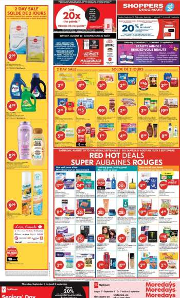 Circulaire Shoppers Drug Mart - 29 Août 2026 - 03 Septembre 2026.