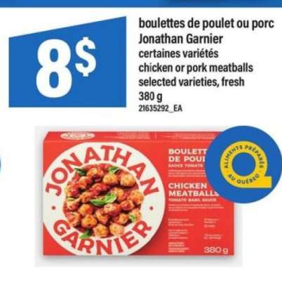 boulettes de poulet ou porc Jonathan Garnier