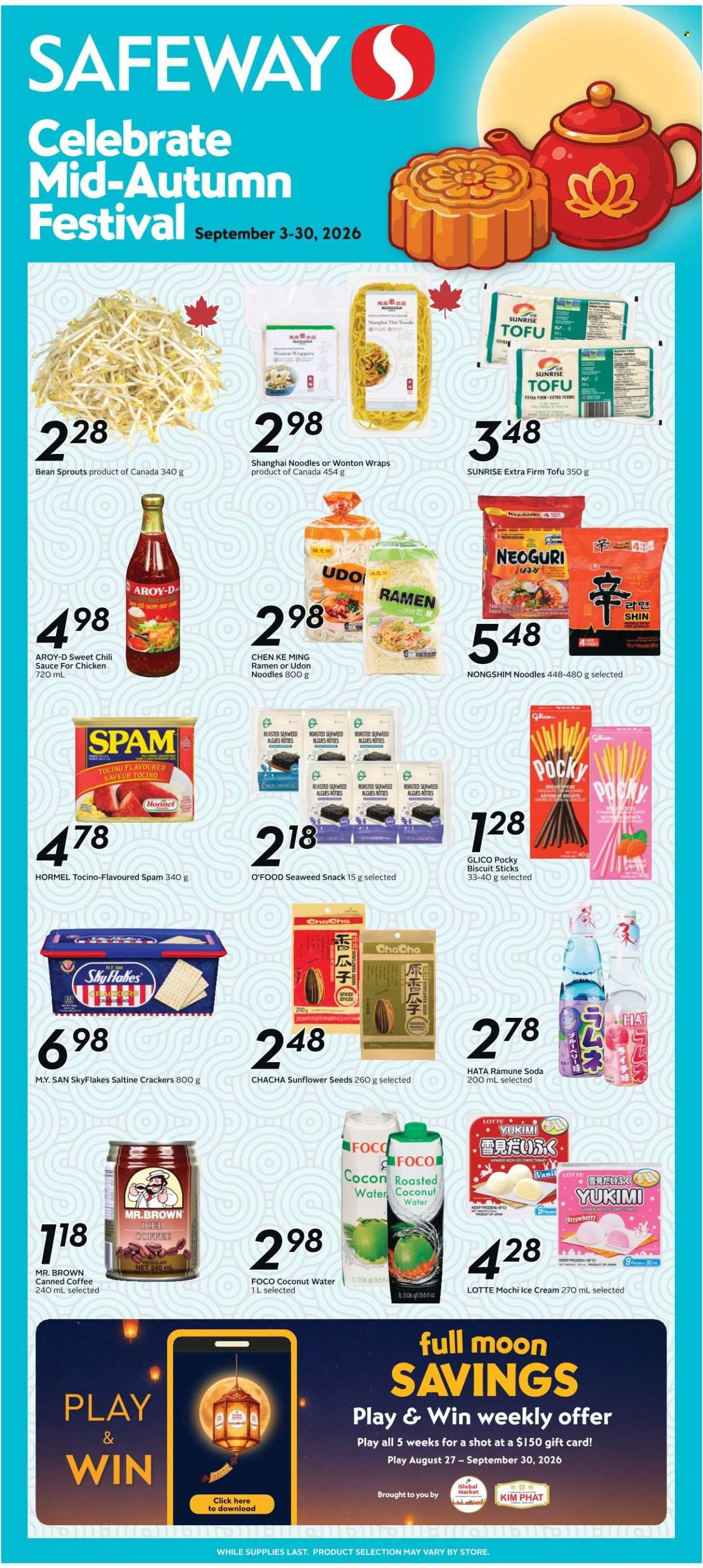 Circulaire Safeway - 03 Septembre 2026 - 30 Septembre 2026. Page 1