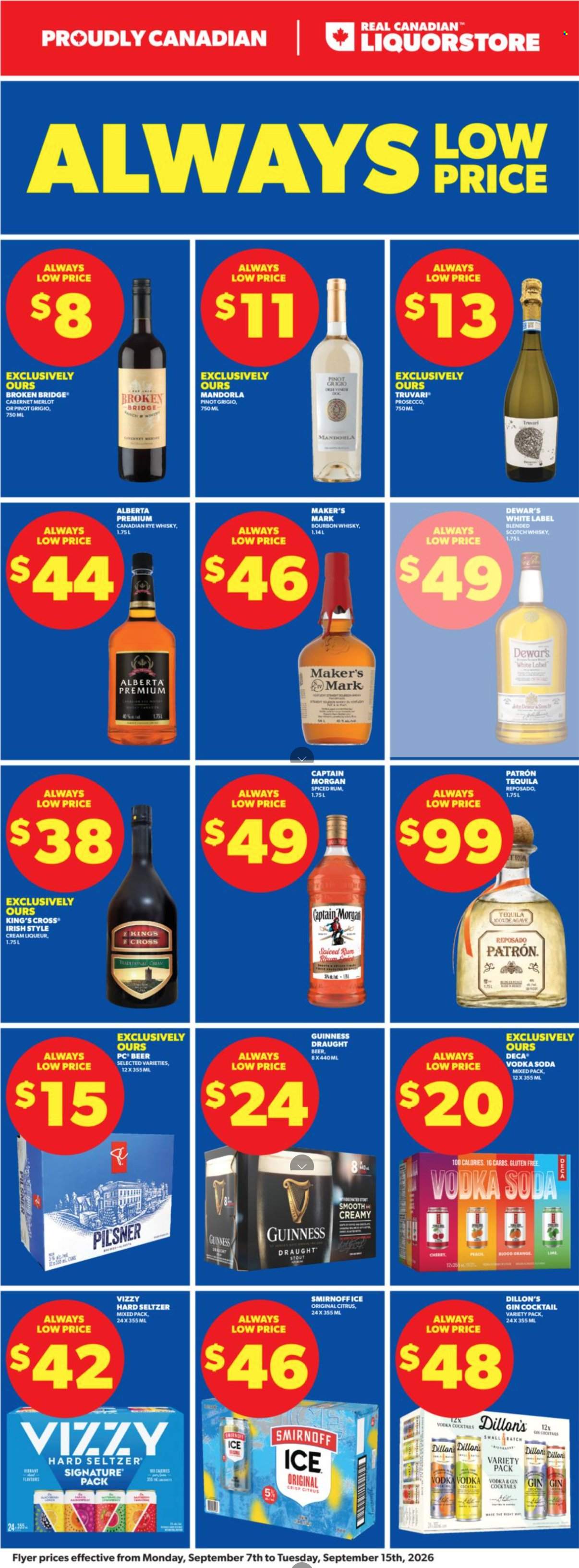 Circulaire Real Canadian Liquorstore - 07 Septembre 2026 - 15 Septembre 2026. Page 1