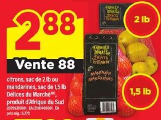 Citrons ou mandarines