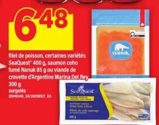 Filet de poisson, certaines variétés