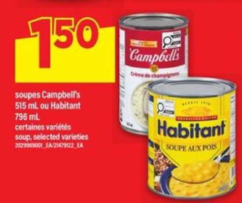 Soupes Campbell's ou Habitant