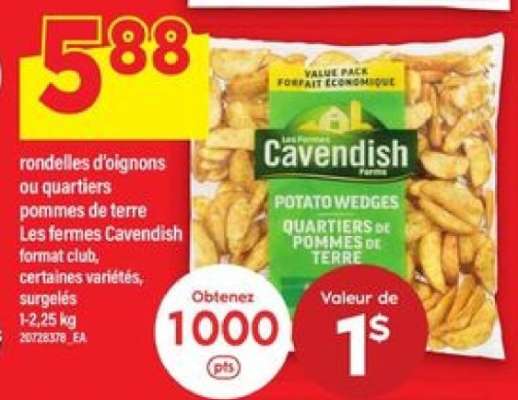 Les fermes Cavendish Potato Wedges