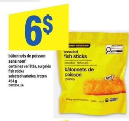 bâtonnets de poisson sans nom
