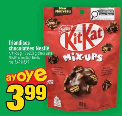 FRIANDISES CHOCOLATÉES NESTLÉ