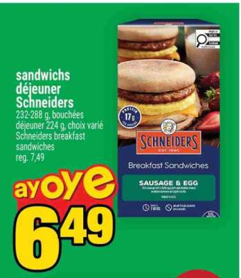 Schneiders Breakfast Sandwiches