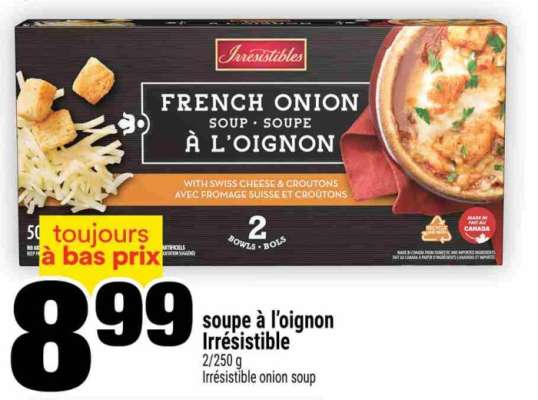 soupe à l'oignon Irrésistible