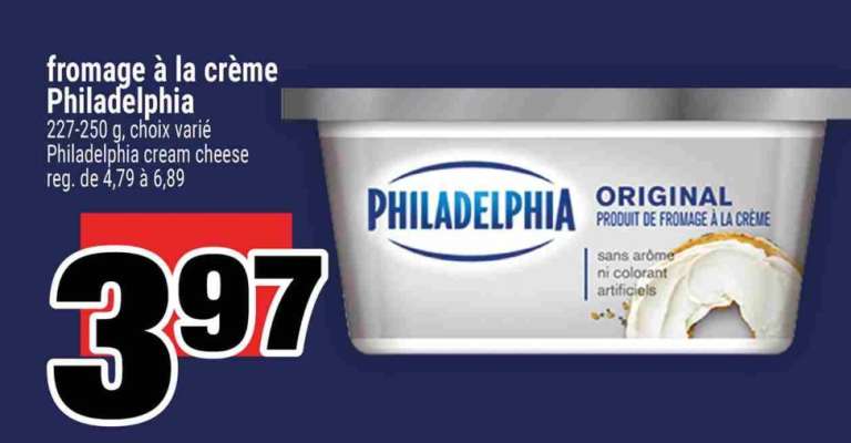 FROMAGE À LA CRÈME PHILADELPHIA