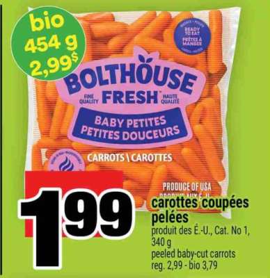 CAROTTES COUPÉES PELÉES