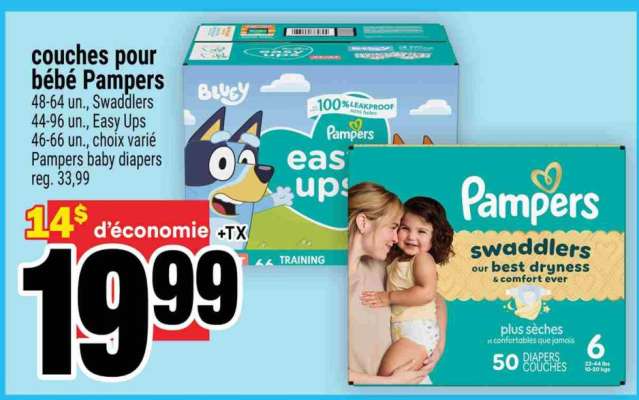 couches pour bébé Pampers