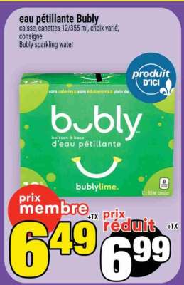 EAU PÉTILLANTE BUBLY