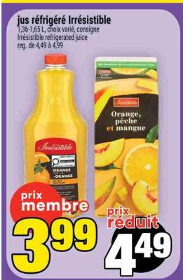 Jus Réfrigéré Irrésistible