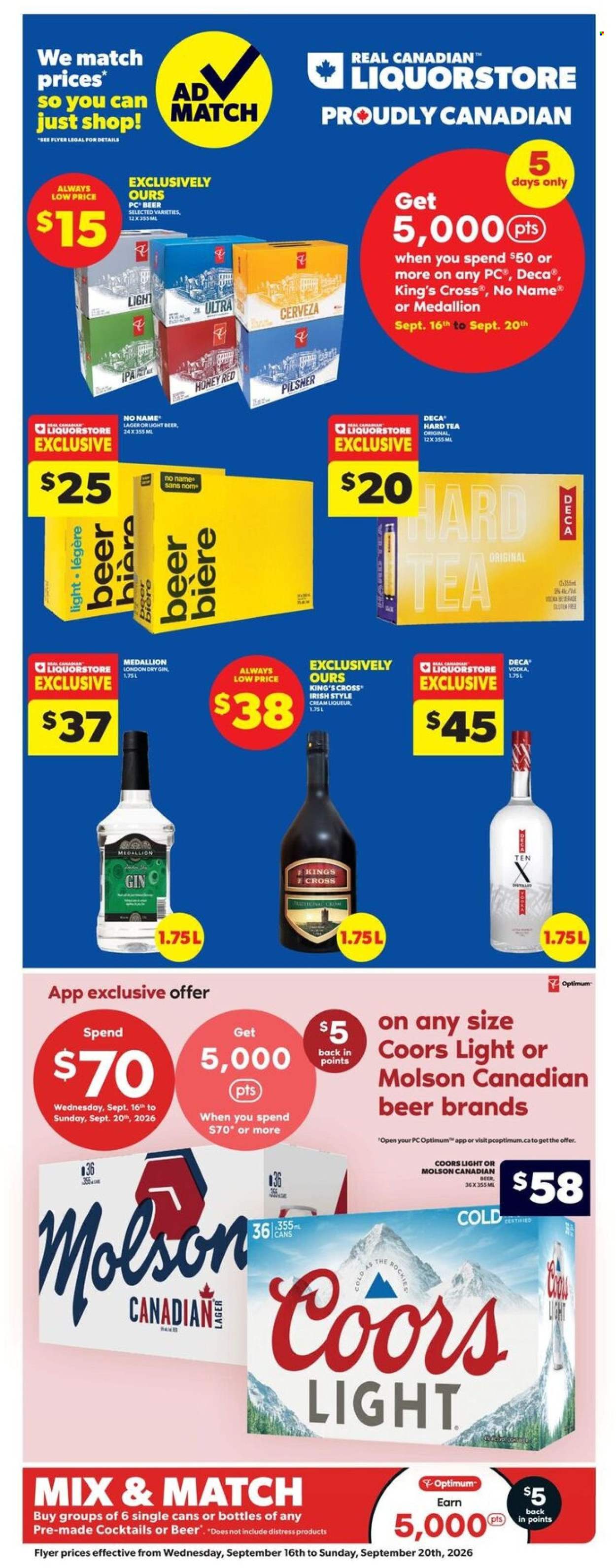 Circulaire Real Canadian Liquorstore - 16 Septembre 2026 - 20 Septembre 2026. Page 1
