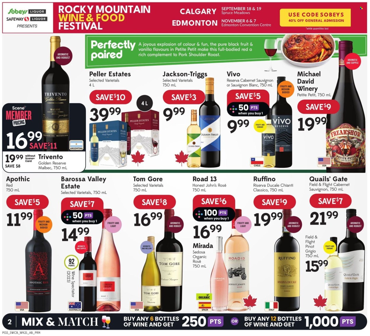 Circulaire Sobeys Liquor - 17 Septembre 2026 - 23 Septembre 2026. Page 2
