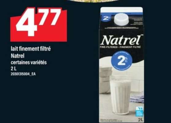 LAIT FINEMENT FILTRÉ NATREL