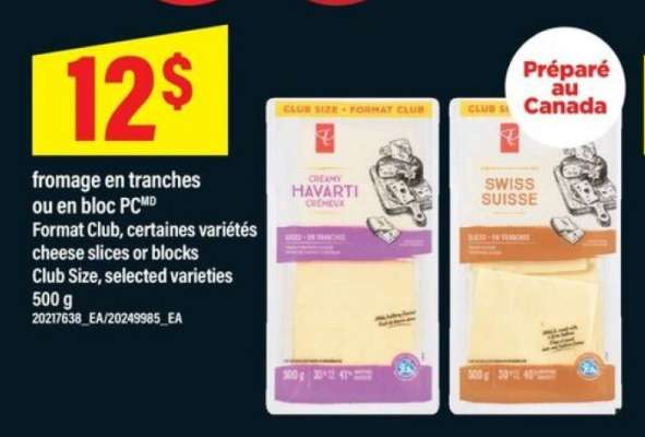 fromage en tranches ou en bloc PC