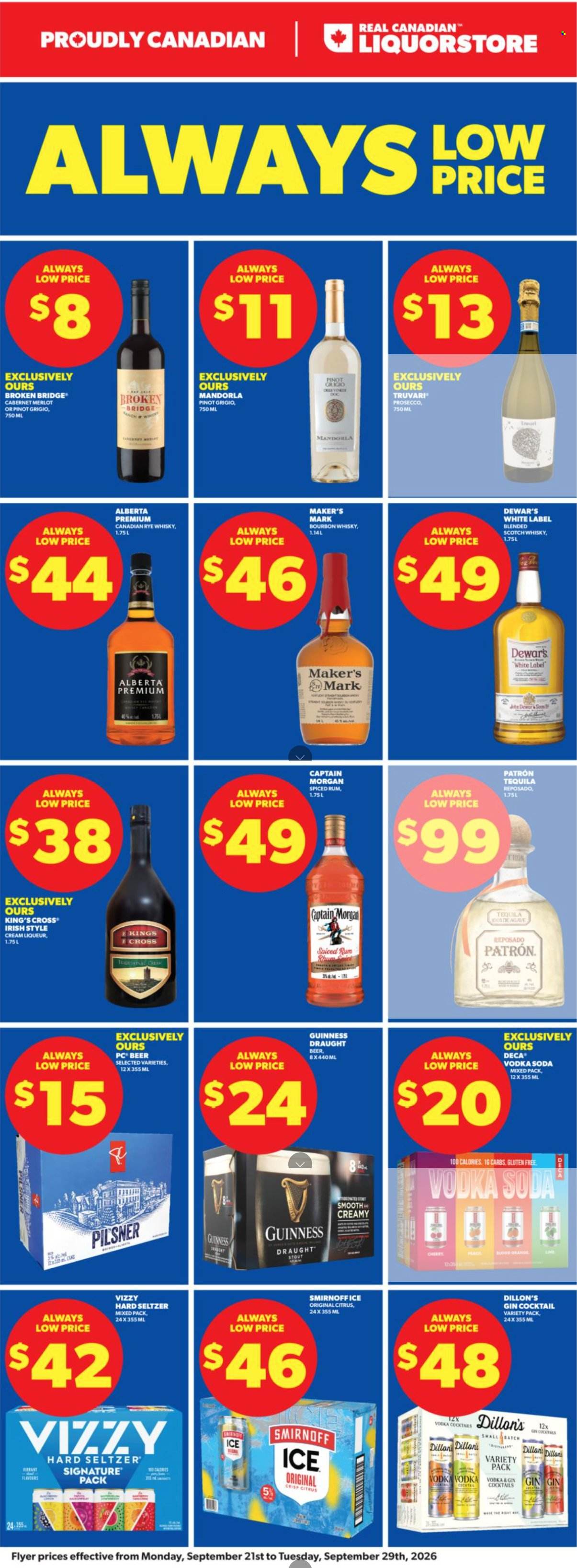 Circulaire Real Canadian Liquorstore - 21 Septembre 2026 - 29 Septembre 2026. Page 1