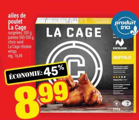 ailes de poulet La Cage