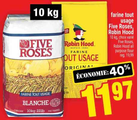 Farine tout usage Five Roses, Robin Hood