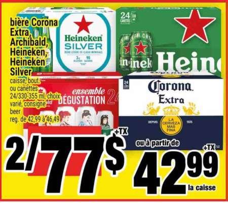 bière Corona Extra, Archibald, Heineken, Heineken Silver