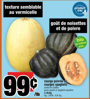 courge poivrée ou courges spaghetti