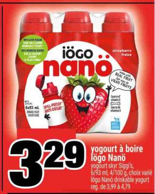 yogourt à boire iögo nanö