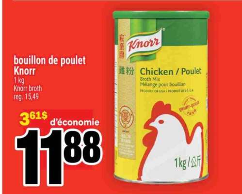 bouillon de poulet Knorr