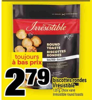 Biscottes rondes Irrésistible