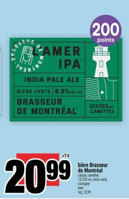 bière Brasseur de Montréal