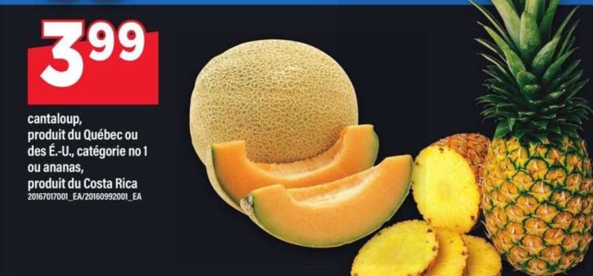 Cantaloup ou Ananas