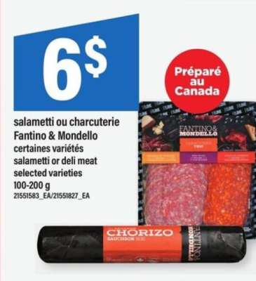 salametti ou charcuterie Fantino & Mondello