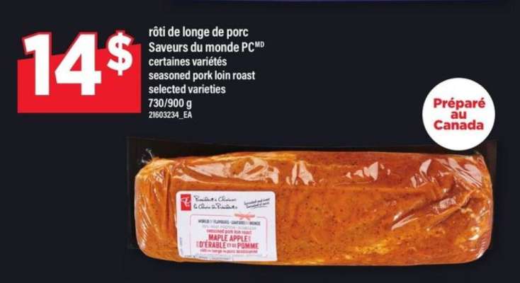 rôti de longe de porc Saveurs du monde PC
