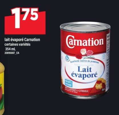 LAIT ÉVAPORÉ CARNATION