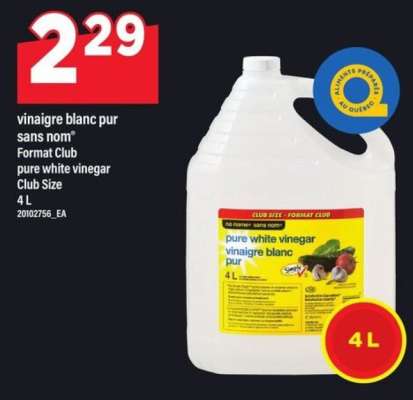 vinaigre blanc pur sans nom