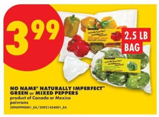 NO NAME® NATURALLY IMPERFECT™ GREEN or MIXED PEPPERS