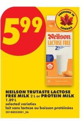 NEILSON TRUTASTE LACTOSE FREE MILK 2 L or PROTEIN MILK
