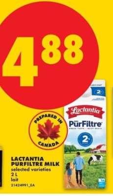 LACTANTIA PURFILTRE MILK