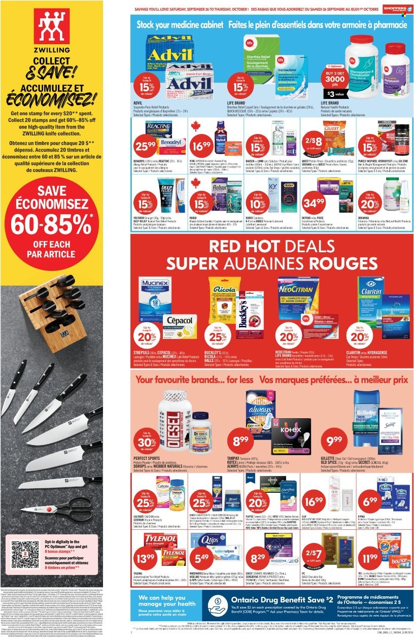 Circulaire Shoppers Drug Mart - 26 Septembre 2026 - 01 Octobre 2026. Page 4