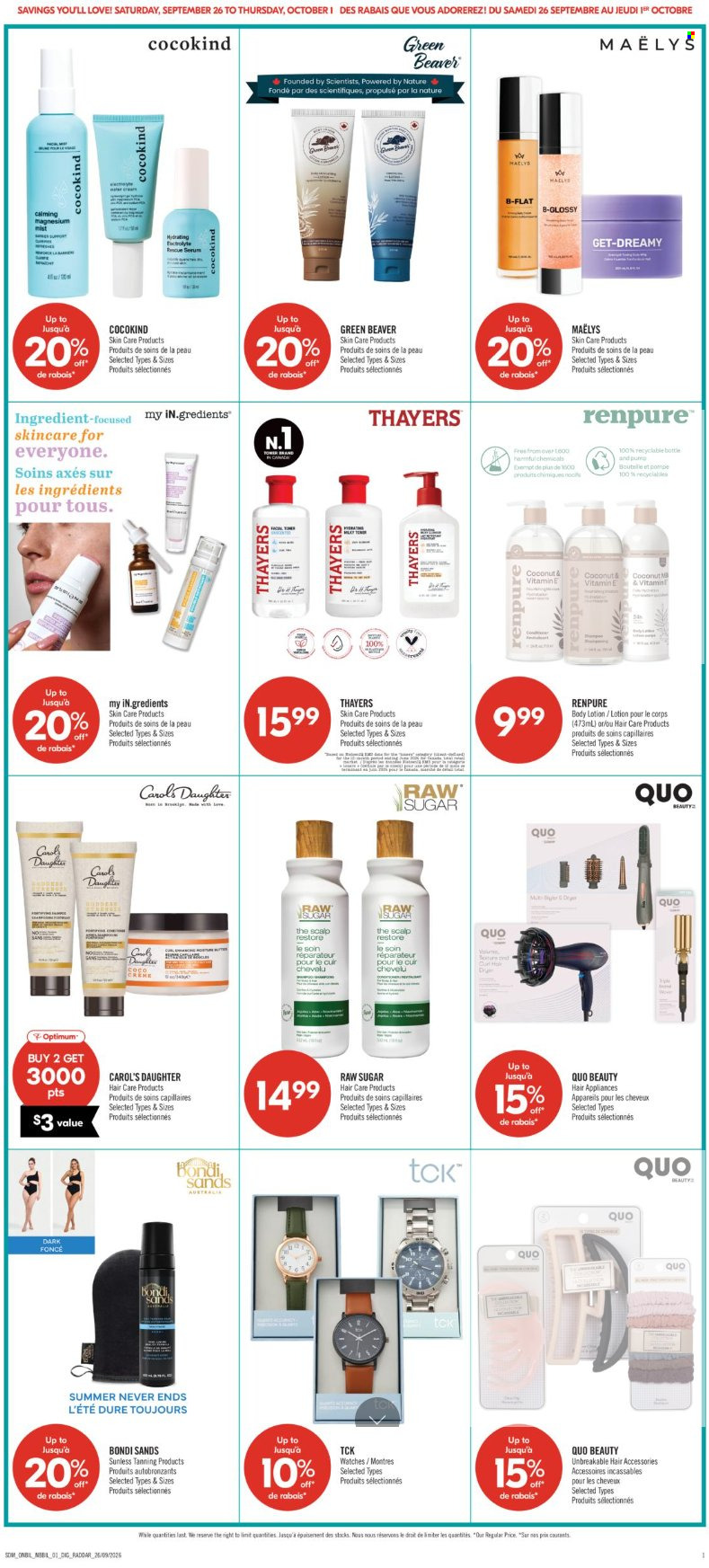 Circulaire Shoppers Drug Mart - 26 Septembre 2026 - 01 Octobre 2026. Page 14