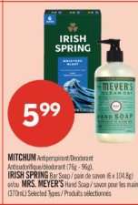 IRISH SPRING BAR SOAP