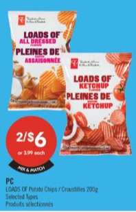 PC LOADS OF Potato Chips / Croustilles 200g