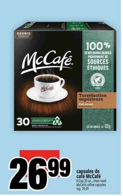 CAPSULES DE CAFÉ McCAFÉ