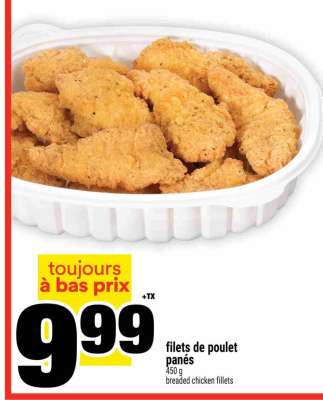 filets de poulet panés