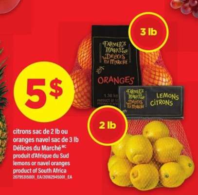 Citrons ou Oranges Navel