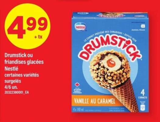 DRUMSTICK OU FRIANDISES GLACÉES NESTLÉ