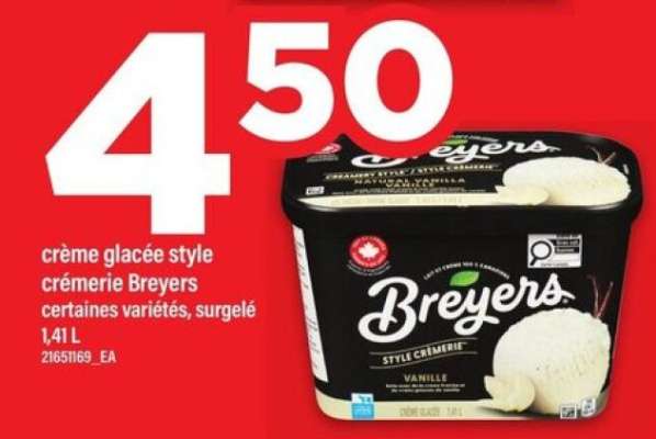 Breyers Crème glacée Style Crèmerie