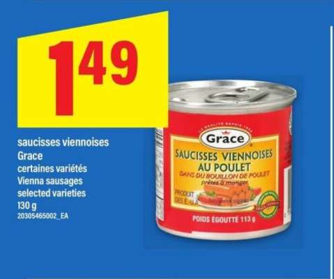 saucisses viennoises Grace